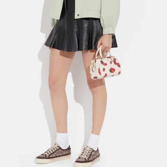 NWT Coach Mini Rowan Crossbody With Wild Strawberry Print - Picture 3 of 9